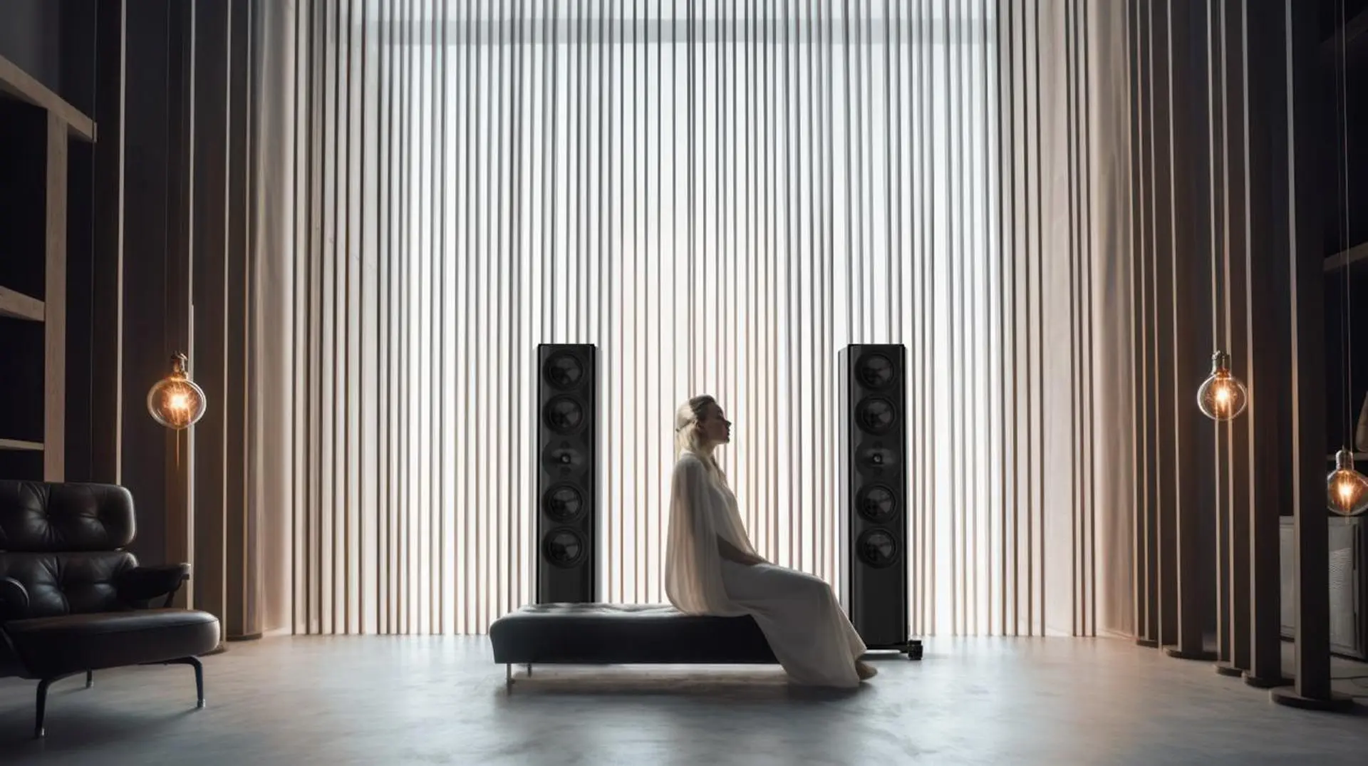 Reference Perlisten towers in a private listening space